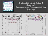Clipart: Doodle Drop Heart Frames Pack