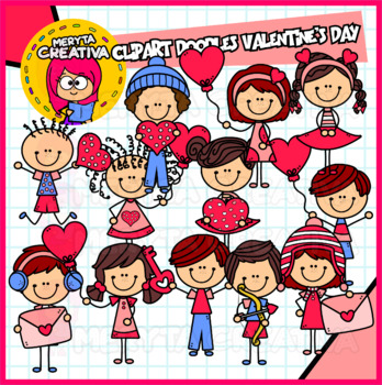 Clipart Doodles Valentine’s Day by MERYTA CREATIVA - CLIPS CREATIVOS