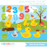 Duck pond Clipart, ugly duckling, five little ducks, Backg