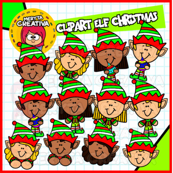 Clipart Elf Christmas by MERYTA CREATIVA - CLIPS CREATIVOS | TPT