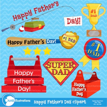 Fathers Day Clipart, Dads Clipart, Clip Art, Digital Download, AMB-908