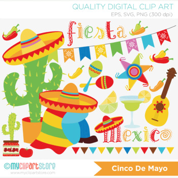 Preview of Cinco De Mayo Clipart, Fiesta Mexico