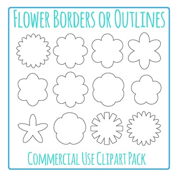 simple flower border clip art