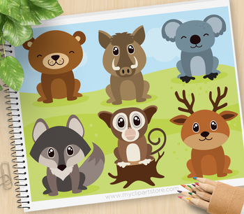 Download Clipart Woodland Animals Set 2 By Myclipartstore Tpt