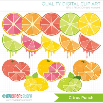 Preview of FREE Clipart - Citrus Punch / Fruit