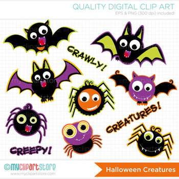 Preview of FREE Clipart - Halloween Creatures