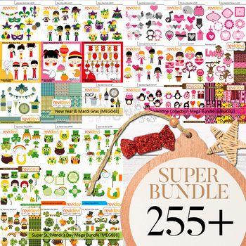 Preview of Clipart Huge Bundle - Beginning Year Holidays