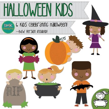 Clipart- Kids- Halloween by DMK Designs | TPT