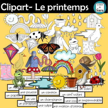 Preview of Clipart- Le printemps (French Spring Clipart)