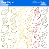 Clipart: Leaf Outlines Clipart. Leaf Line Art. Fall, Leave