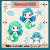 Clipart Mermaid Summer, A Chibi Mermaid Clipart, Kawaii Me