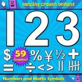 Numbers and Math Symbols Clip Art for Teachers