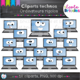 Clipart-Ordinateurs rigolos/funny laptop