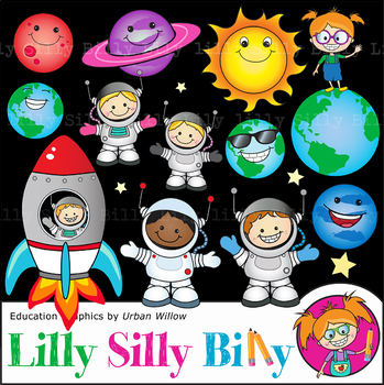 Preview of Clipart Outer Space {Lilly Silly Billy}