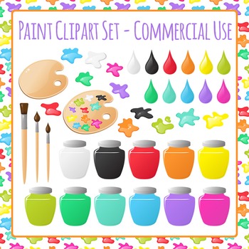 Paint Supplies Clipart, Painting Clip Art Paintbrush Palette