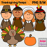 Clipart Peep Kids: Thanksgiving Pilgrims and Indians!