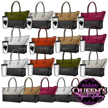 Purse and Coffee Cup Clipart, Fashion Clipart, Designer Bag, Fashion B –  Queen's Clipart Gallery