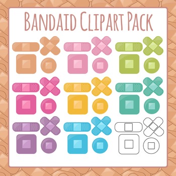 Sticking Plasters / Bandaids for Commercial Use by Hidesy's Clipart