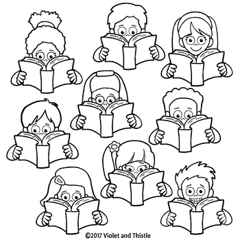 reading pictures clip art