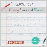 Clipart Set Tracing Lines and Shapes