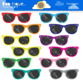 Clipart- Sunglasses Clip Art. Multi Colored Sunglasses Cli