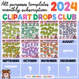 Clipart Templates Growing 2024 Bundle Monthly Subscription