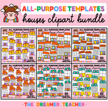 Preview of House Templates Clipart Bundle