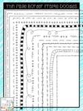 Clipart - Thin Page Border Frame Doodles - 25 images