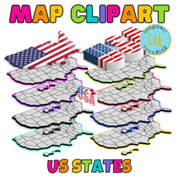 Preview of Clipart USA map states 