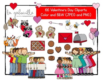 Preview of Cliparts Valentine's Day (66 Images) [Personal or Commercial Use]