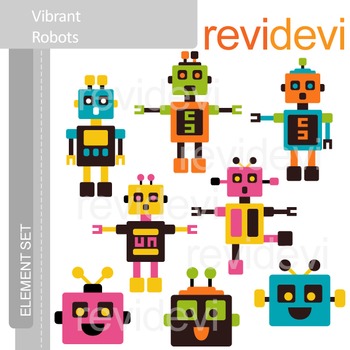 Preview of Robots clip art
