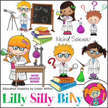 Preview of Clipart Weird Science {Lilly Silly Billy}