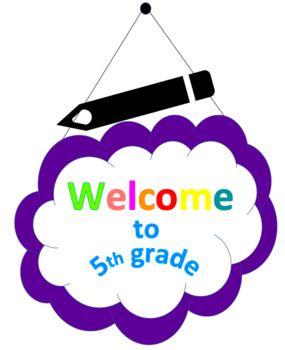 Welcome To 5th Grade Clip Art Worksheets Teachers Pay Teachers