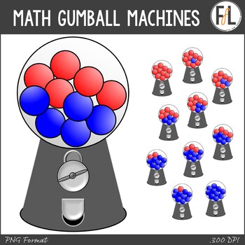 Preview of Clipart for Addition, Subtraction, Simple Probability - MATH GUMBALLS