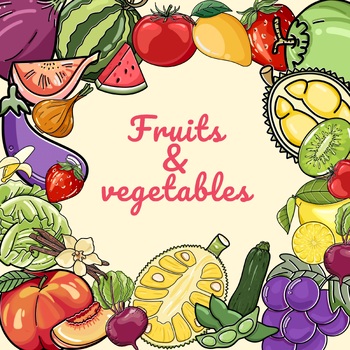 Preview of Clipart fruits&vegetables A-Z