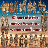 Clipart of aztec native American woman and man