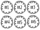 Clipboard/Center/iPad/Chromebook Numbered Doodle Circles!