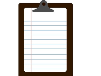 clipboard and pencil clipart
