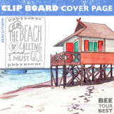 Clipboard Cover Page BEACH THEME