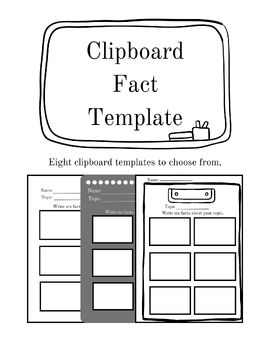 Preview of Clipboard Generic Fact Template