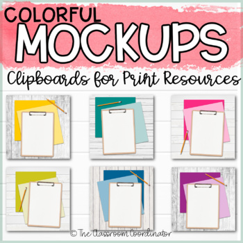 Product Cover Mockups for TPT Sellers: Clipboard Mockups