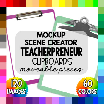 Preview of Clipboard Moveable Pieces Scene Creator Elements for TPT Seller Mockups 