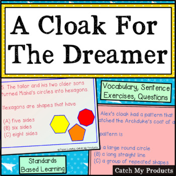 Preview of A Cloak for the Dreamer Power Point with Vocabulary for Book Study