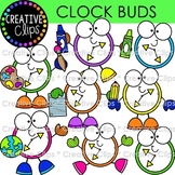 Clock Buds Clipart {Math and Time Clipart}
