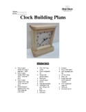 Clock Building Plans Middle School