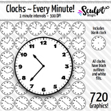 Clock Clip Art ~ Every Minute!