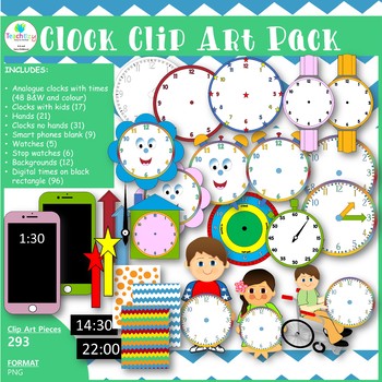 Preview of Clock Clip Art Pack