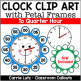 Clock Clip Art with Petal Frames