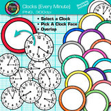 Clock Clipart Every Minute: 738 School Analog Telling Time