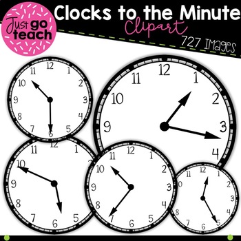 Preview of Clocks to the Minute {Clipart}